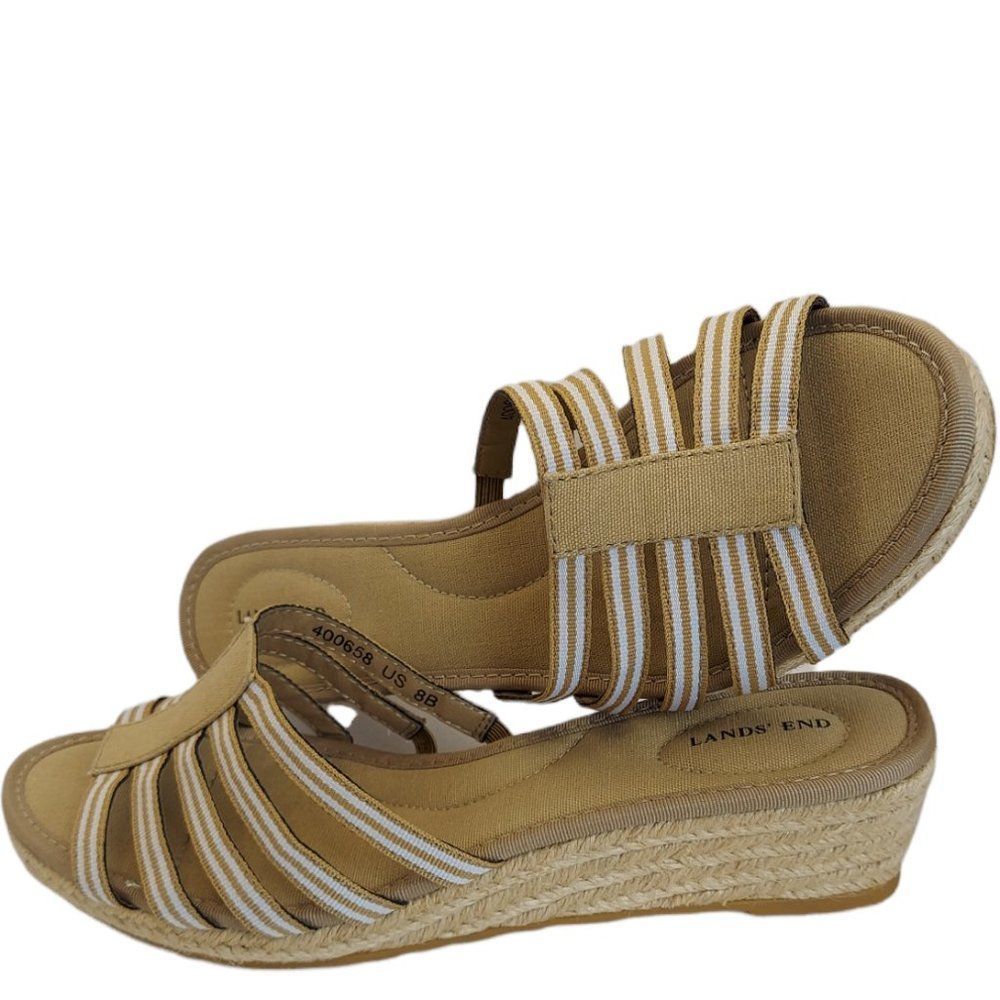 Lands' End Open Toe Wedge Sandals